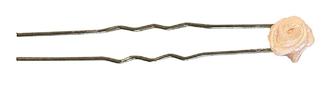 Luggnål Guld Beige Blomma 6-p